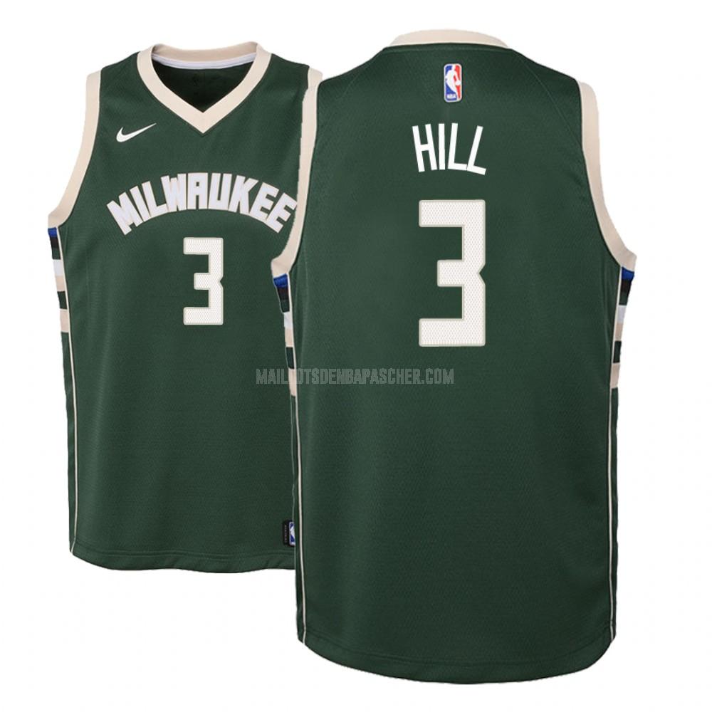 maillot nba enfant de milwaukee bucks george hill 3 vert icon