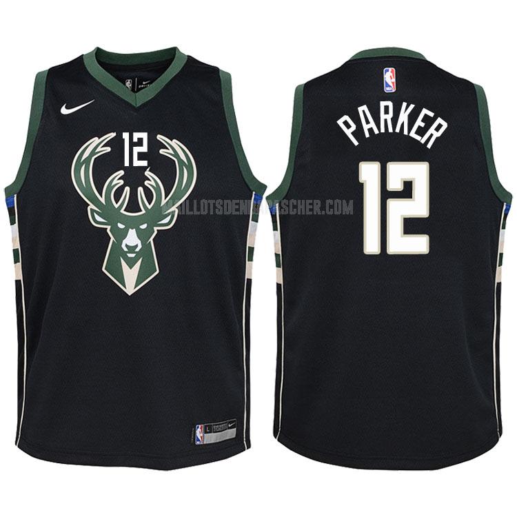 maillot nba enfant de milwaukee bucks jabari parker 12 noir statement 2017-18