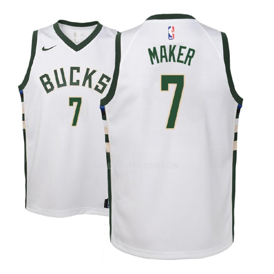 maillot nba enfant de milwaukee bucks thon maker 7 blanc association 2017-18