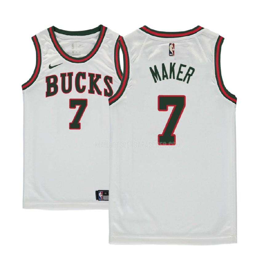 maillot nba enfant de milwaukee bucks thon maker 7 blanc classique edition 2017-18