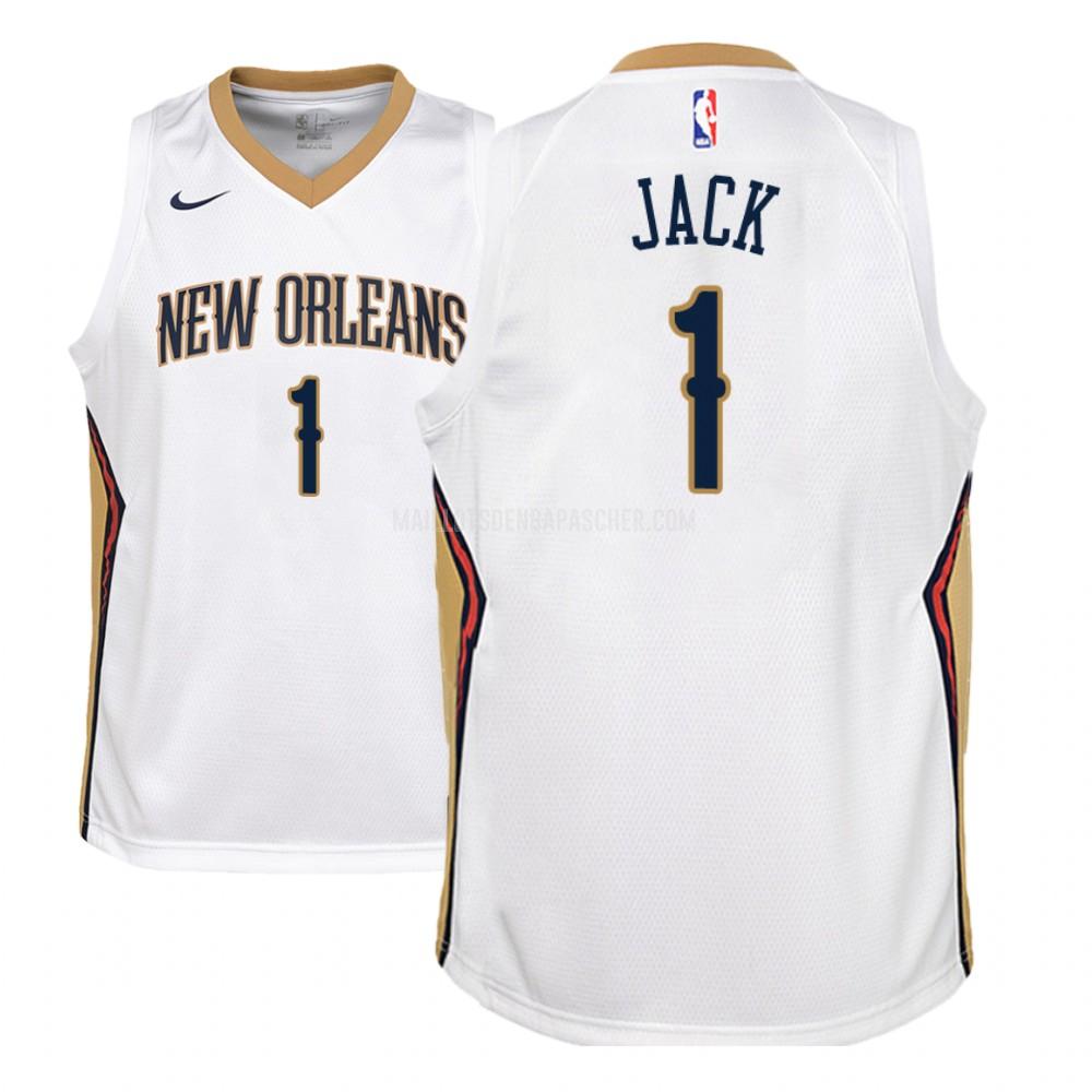 maillot nba enfant de new orleans pelicans jarrett jack 1 blanc association