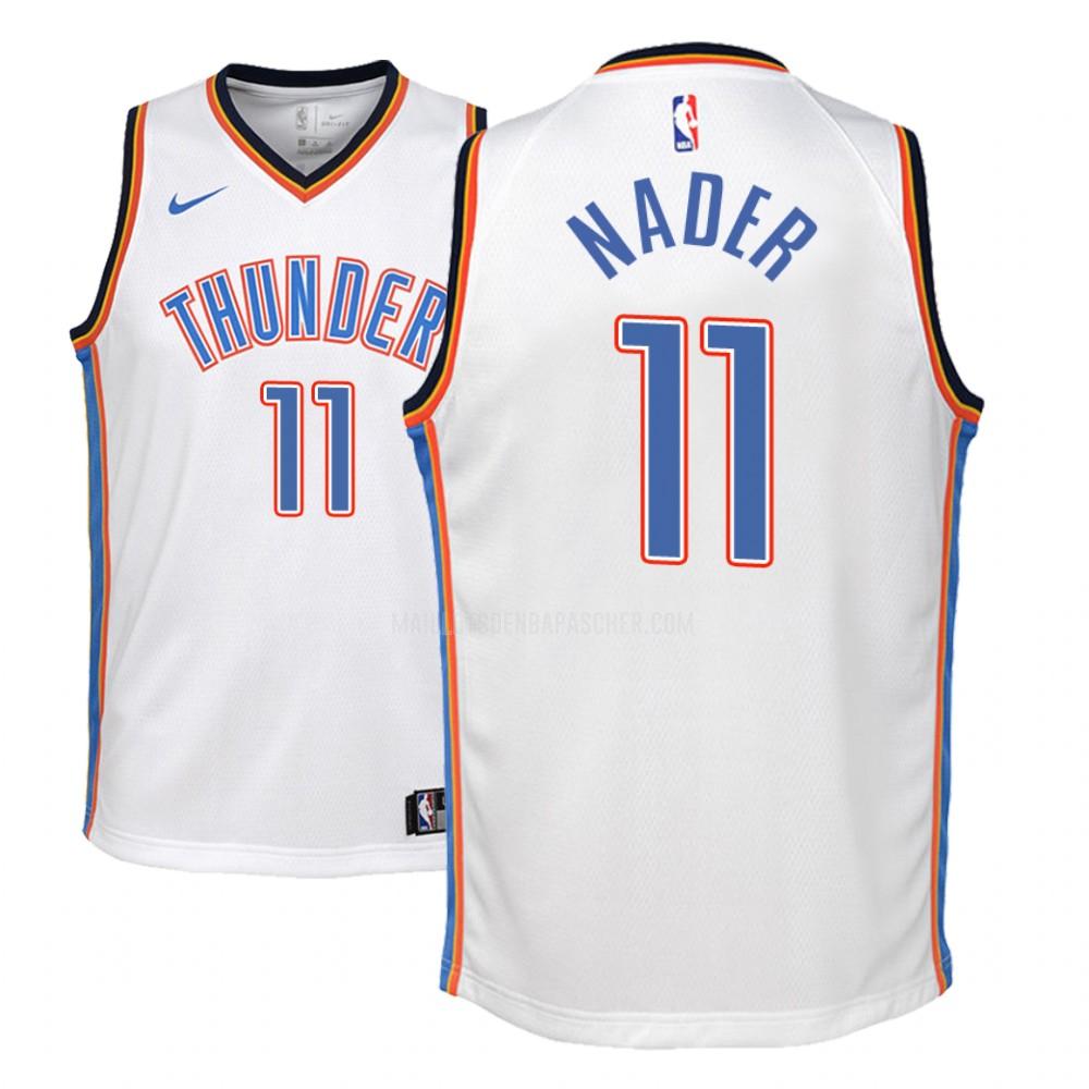 maillot nba enfant de oklahoma city thunder abdel nader 11 blanc association