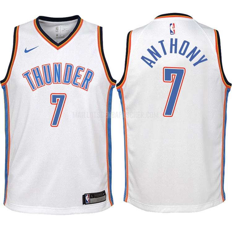 maillot nba enfant de oklahoma city thunder carmelo anthony 7 blanc association 2017-18