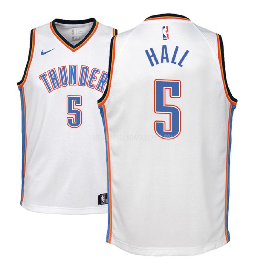 maillot nba enfant de oklahoma city thunder devon hall 5 blanc association 2018-19