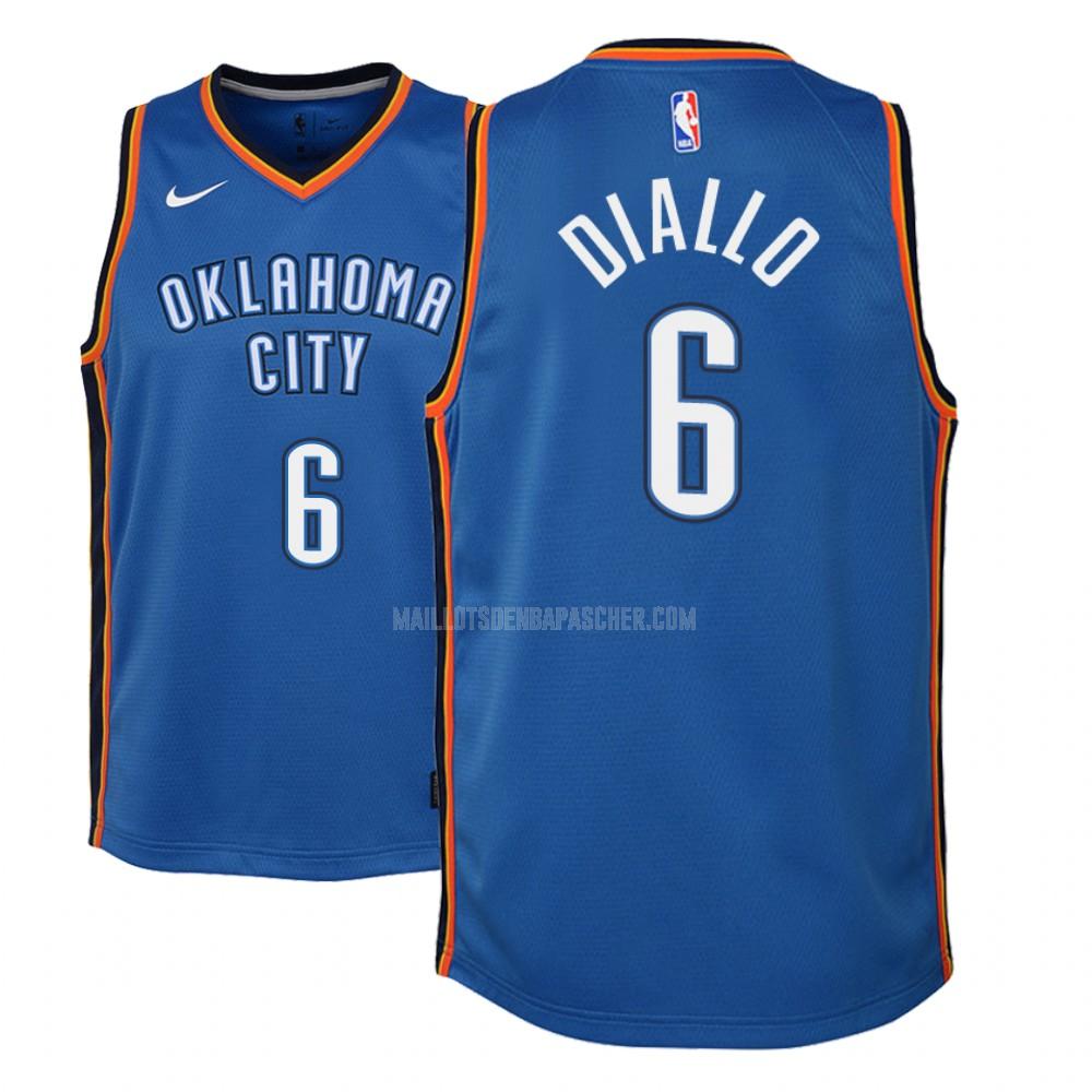 maillot nba enfant de oklahoma city thunder hamidou diallo 6 bleu icon