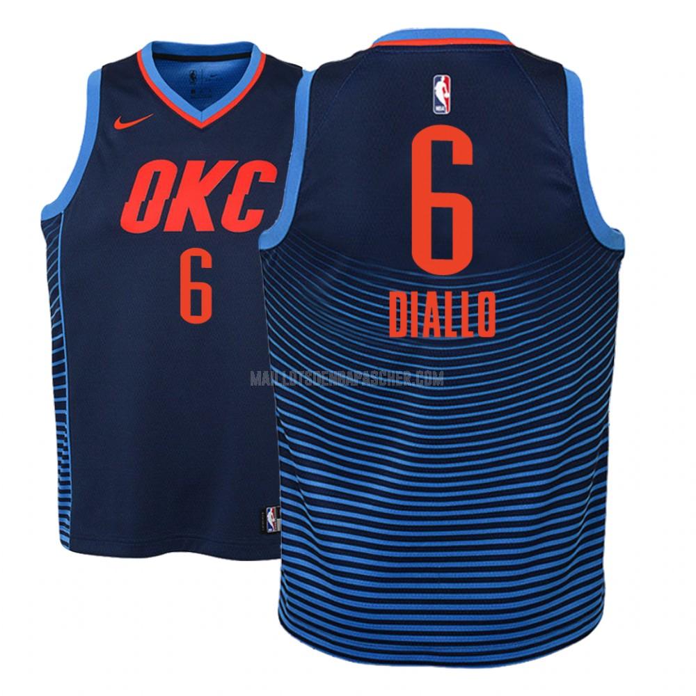 maillot nba enfant de oklahoma city thunder hamidou diallo 6 bleu marin statement