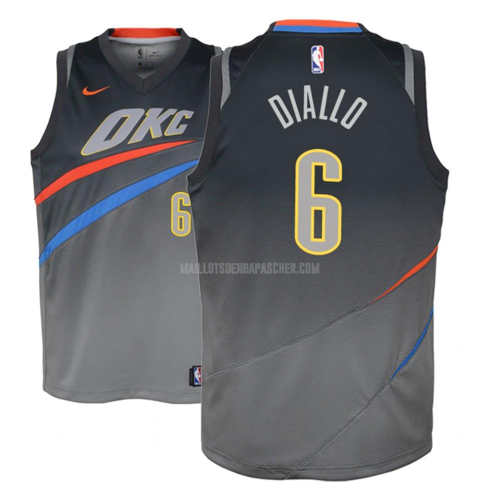 maillot nba enfant de oklahoma city thunder hamidou diallo 6 gris city edition