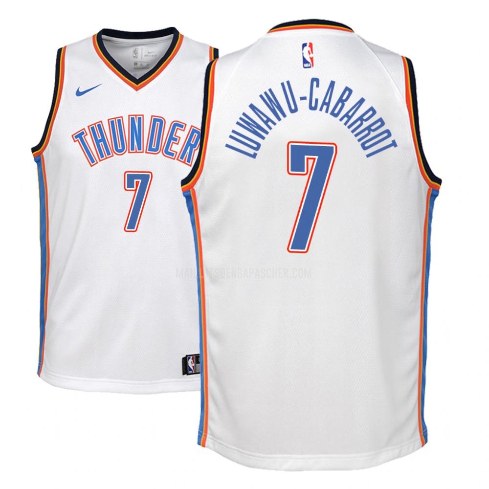 maillot nba enfant de oklahoma city thunder timothe luwawu 7 blanc association 2018-19