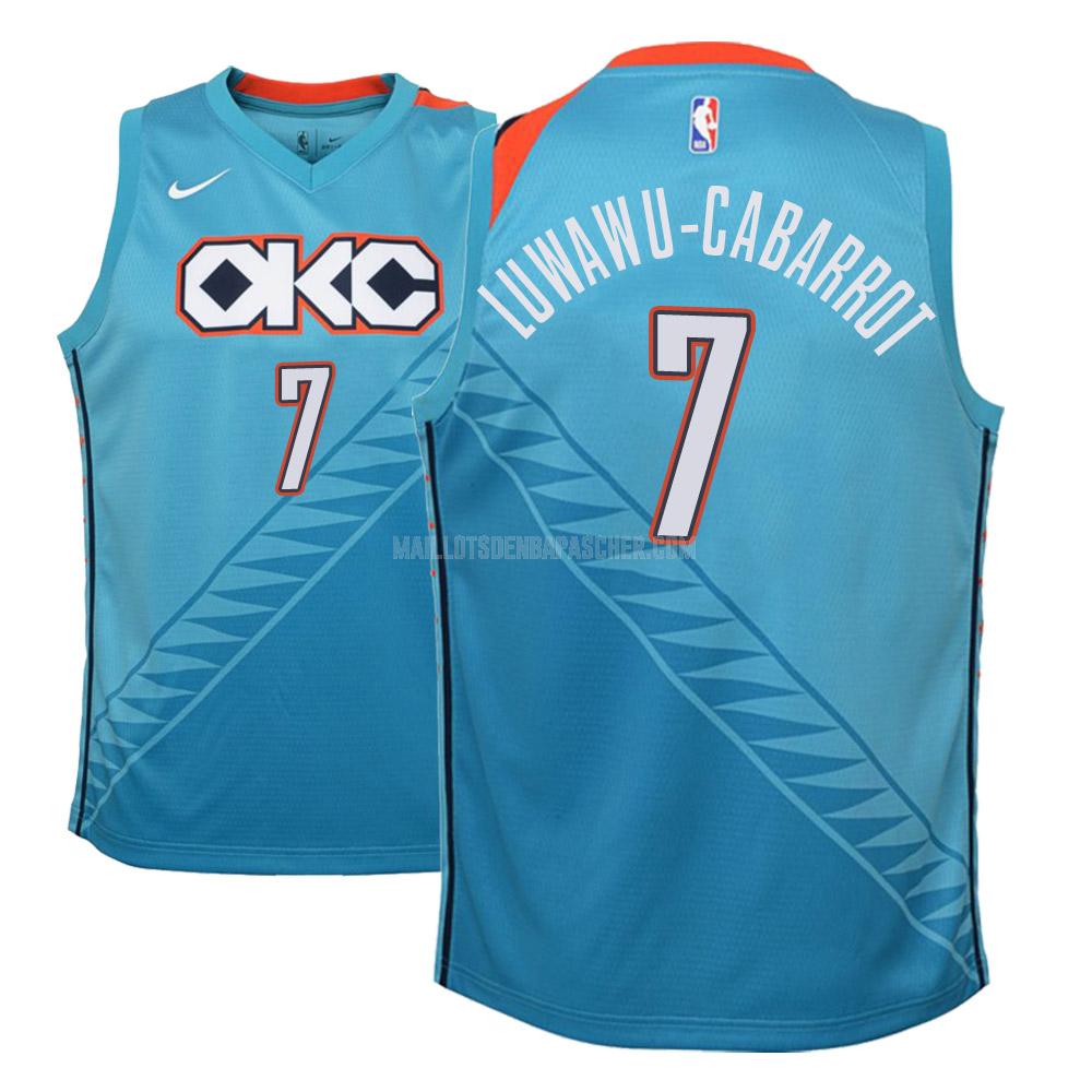 maillot nba enfant de oklahoma city thunder timothe luwawu 7 bleu city edition