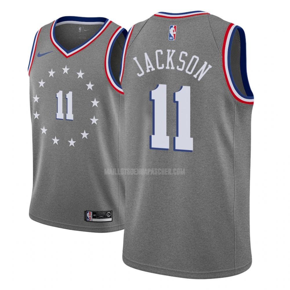 maillot nba enfant de philadelphia 76ers demetrius jackson 11 gris city edition