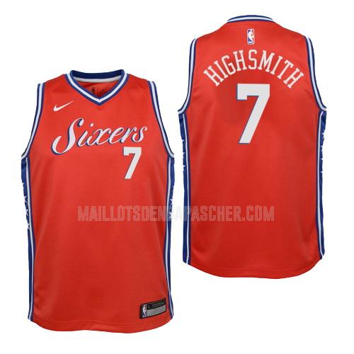 maillot nba enfant de philadelphia 76ers haywood highsmith 7 rouge statement