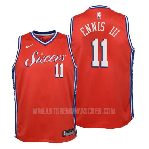 maillot nba enfant de philadelphia 76ers james ennis iii 11 rouge statement 2018-19