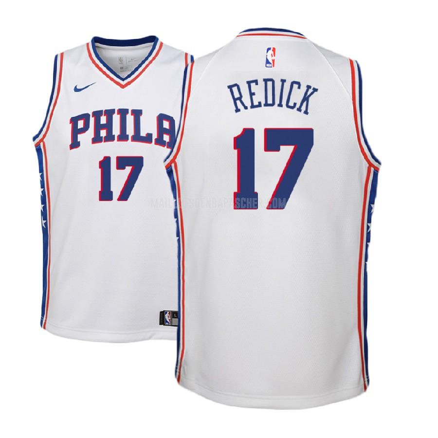 maillot nba enfant de philadelphia 76ers jj redick 17 blanc association 2017-18