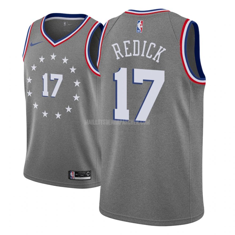 maillot nba enfant de philadelphia 76ers jj redick 17 gris city edition