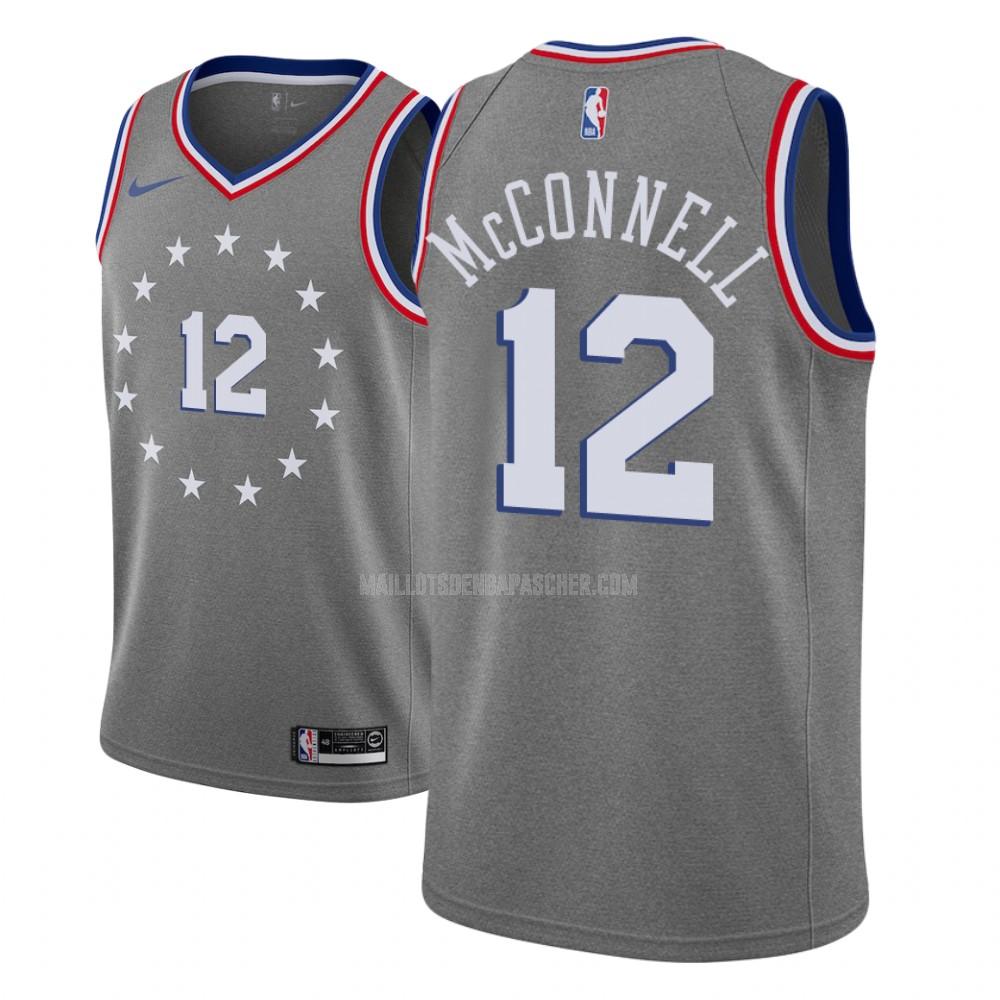 maillot nba enfant de philadelphia 76ers tj mcconnell 12 gris city edition