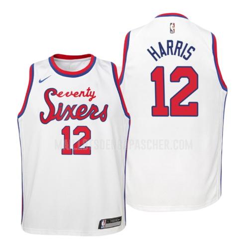 maillot nba enfant de philadelphia 76ers tobias harris 12 blanc hardwood classics