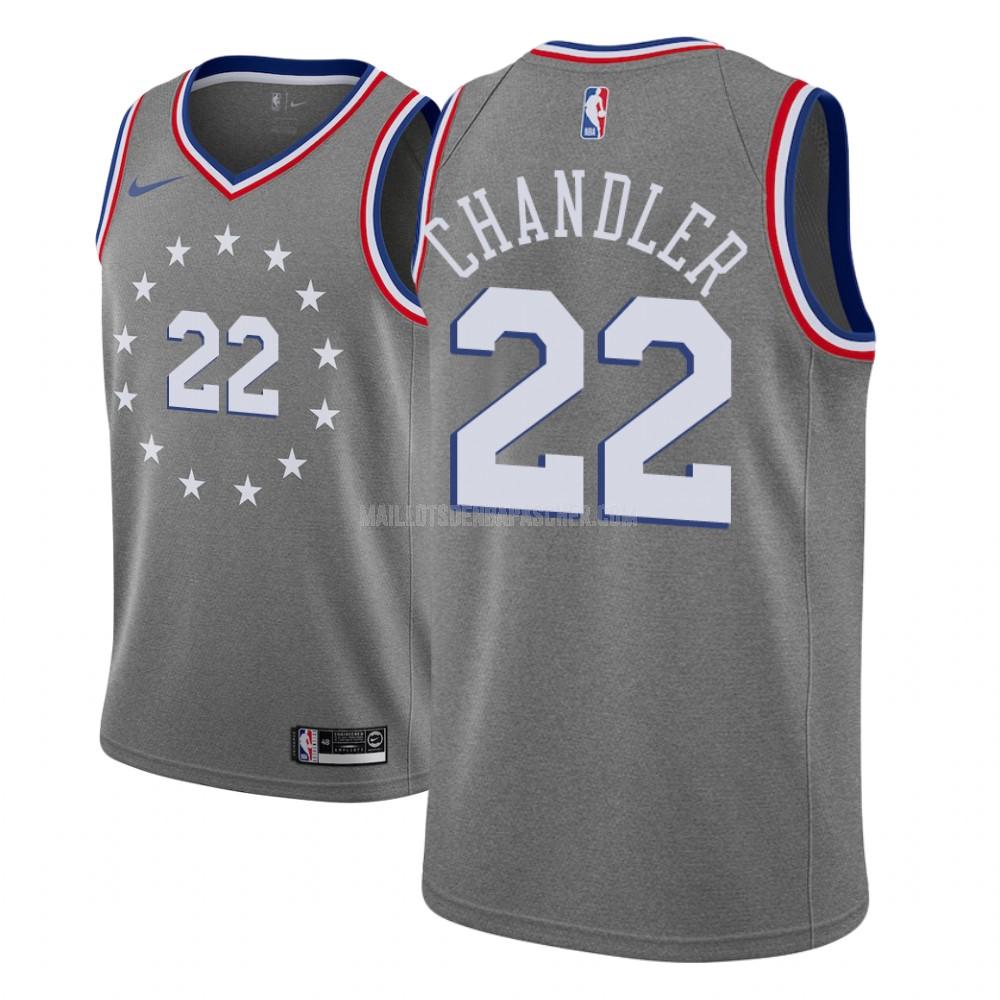 maillot nba enfant de philadelphia 76ers wilson chandler 22 gris city edition