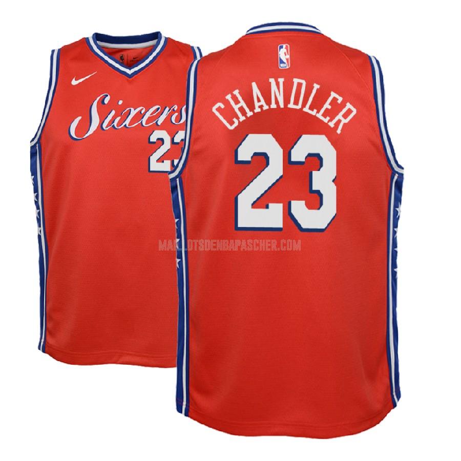 maillot nba enfant de philadelphia 76ers wilson chandler 23 rouge statement 2018-19