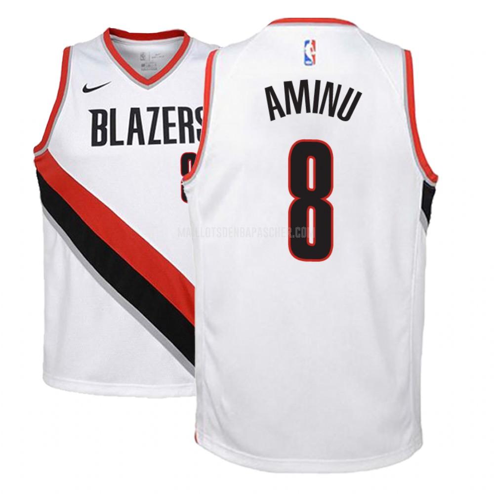 maillot nba enfant de portland trail blazers al-farouq aminu 8 blanc association