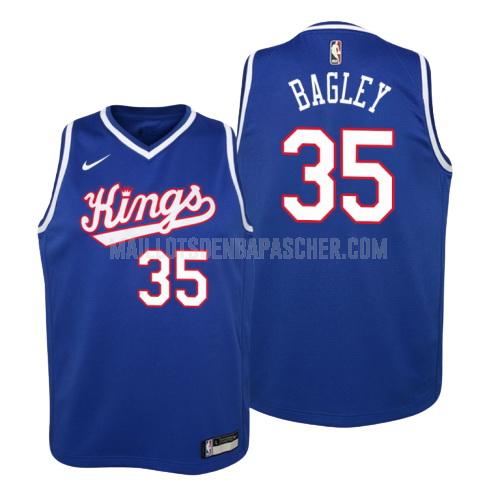 maillot nba enfant de sacramento kings marvin bagley iii 35 bleu hardwood classics