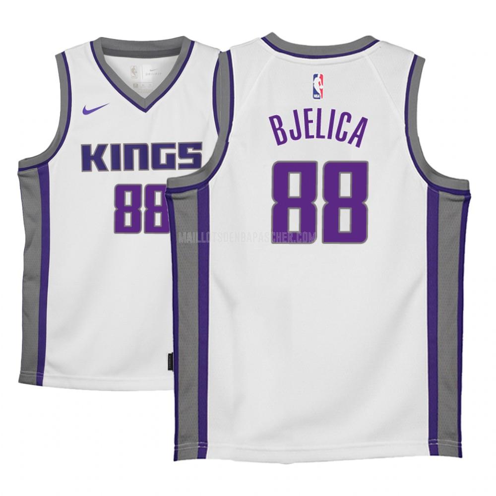 maillot nba enfant de sacramento kings nemanja bjelica 88 blanc association 2018-19