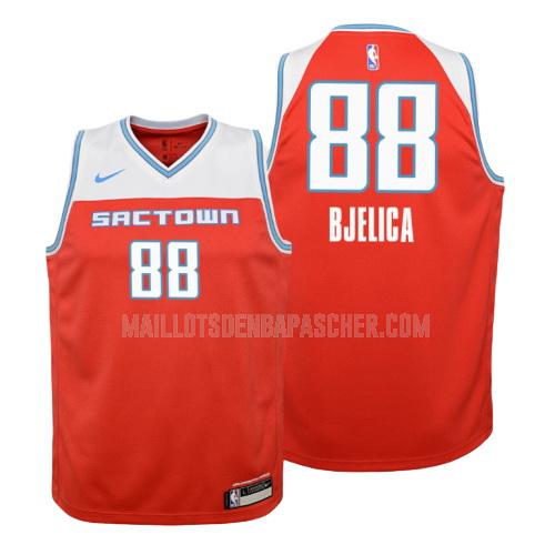 maillot nba enfant de sacramento kings nemanja bjelica 88 rouge city edition 2019-20