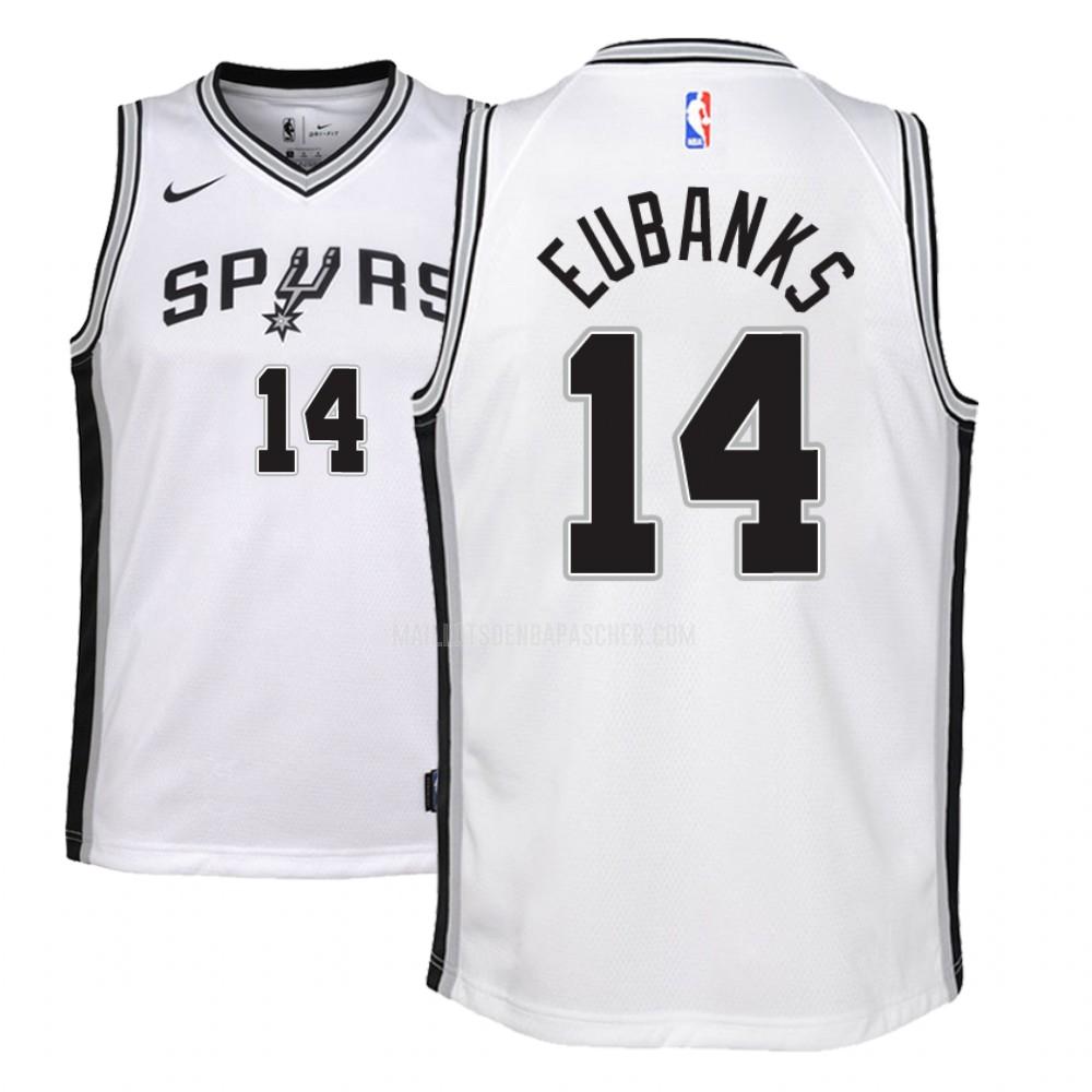 maillot nba enfant de san antonio spurs drew eubanks 14 blanc association