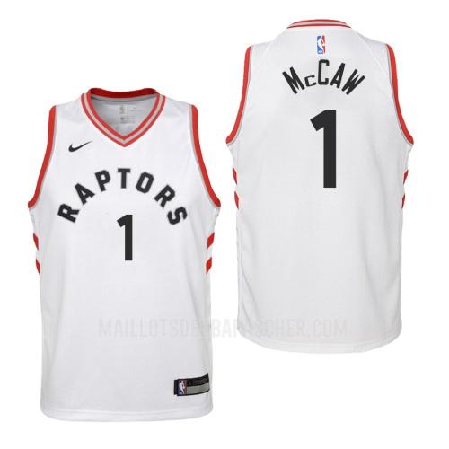 maillot nba enfant de toronto raptors patrick mccaw 1 blanc association