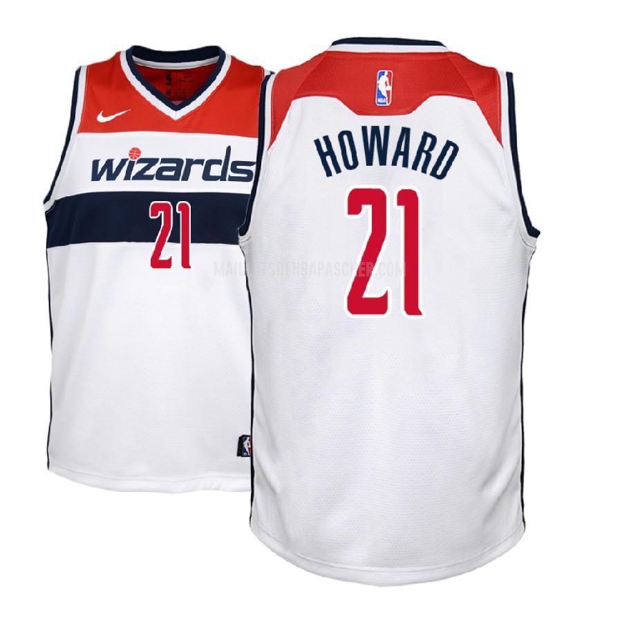 maillot nba enfant de washington wizards dwight howard 21 blanc association 2018-19