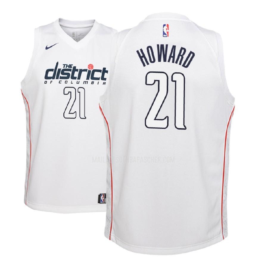 maillot nba enfant de washington wizards dwight howard 21 blanc city edition 2018-19