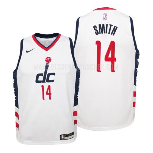 maillot nba enfant de washington wizards ish smith 14 blanc city edition 2019-20