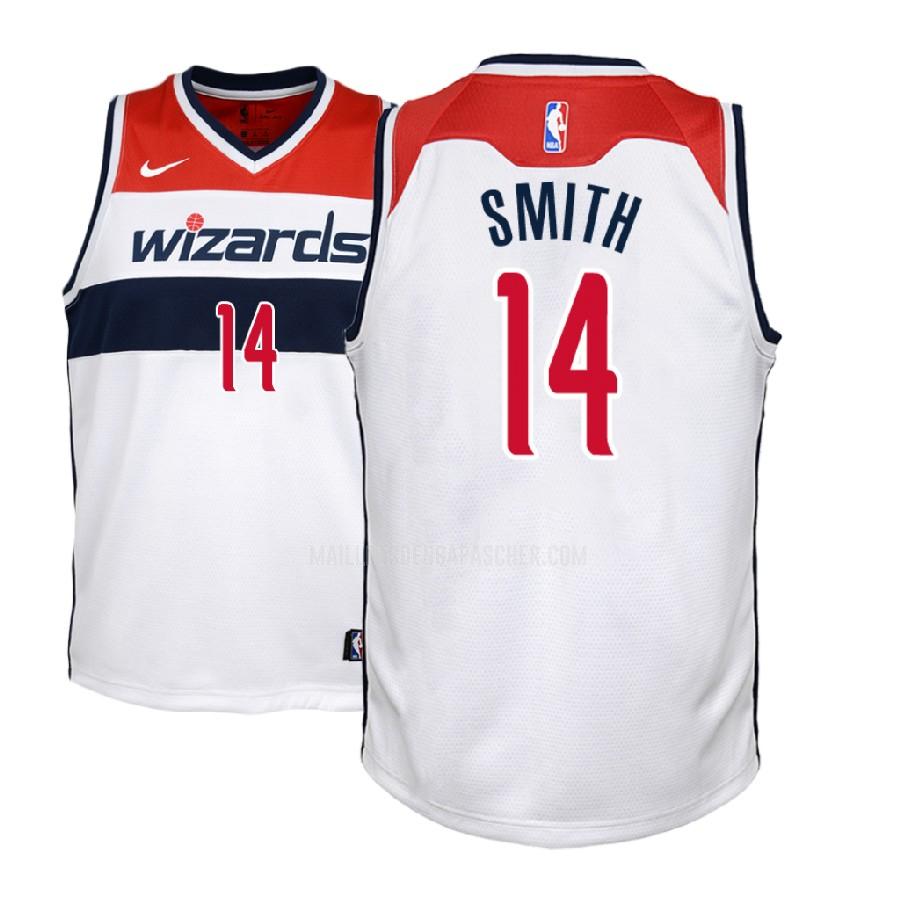 maillot nba enfant de washington wizards jason smith 14 blanc association 2017-18