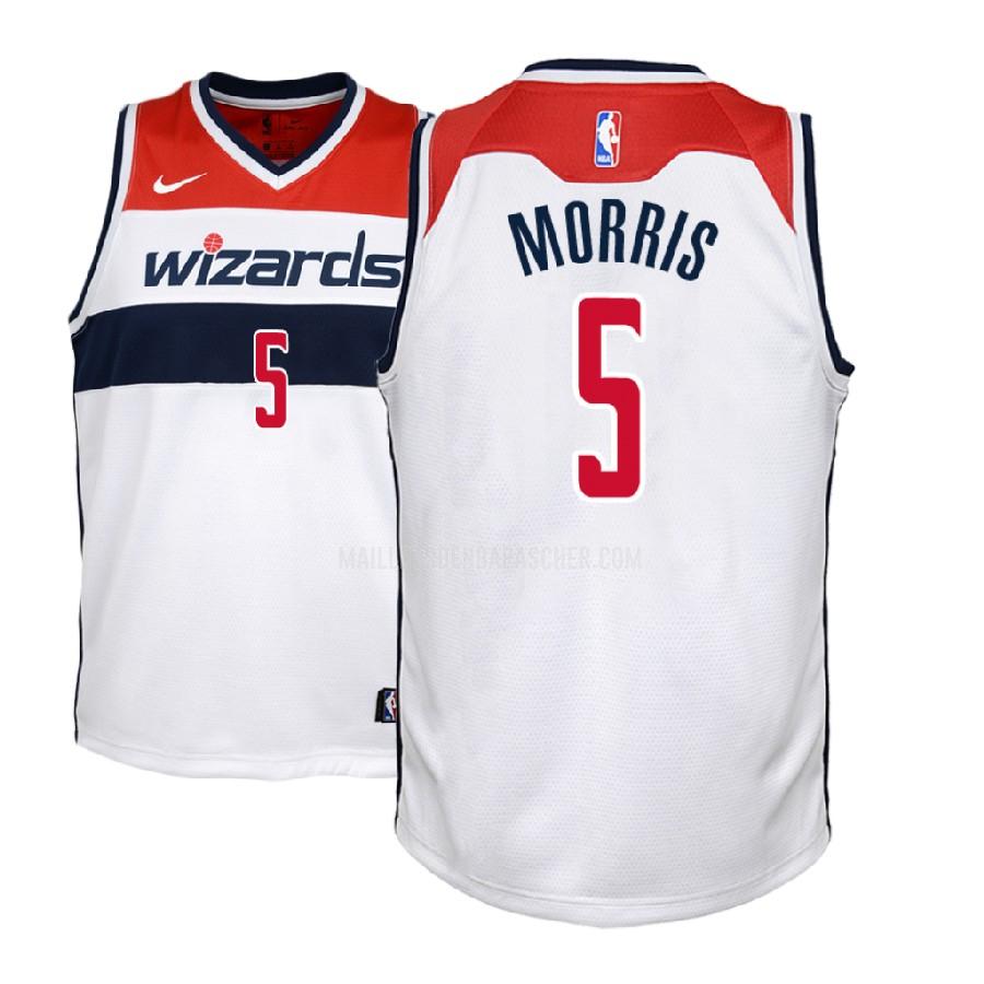 maillot nba enfant de washington wizards markieff morris 5 blanc association 2017-18