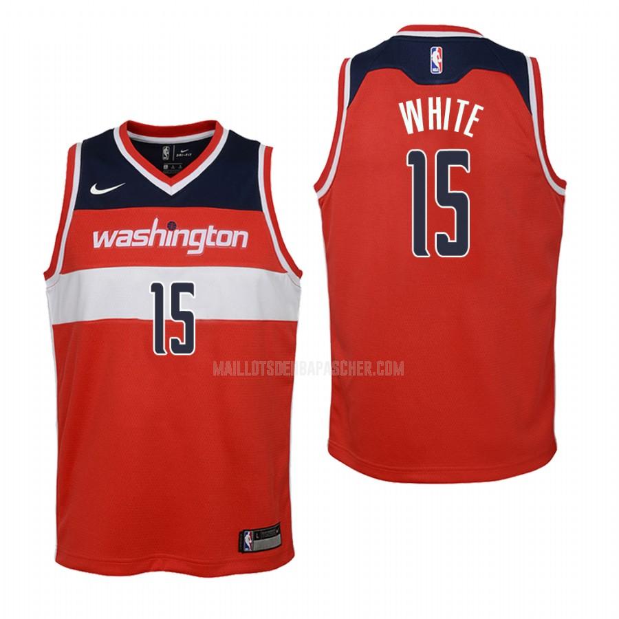 maillot nba enfant de washington wizards okaro white 15 rouge icon