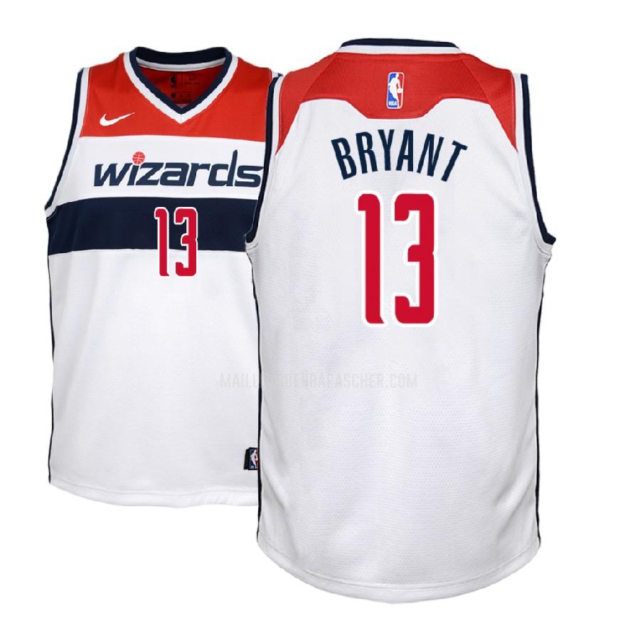 maillot nba enfant de washington wizards thomas bryant 13 blanc association 2018-19