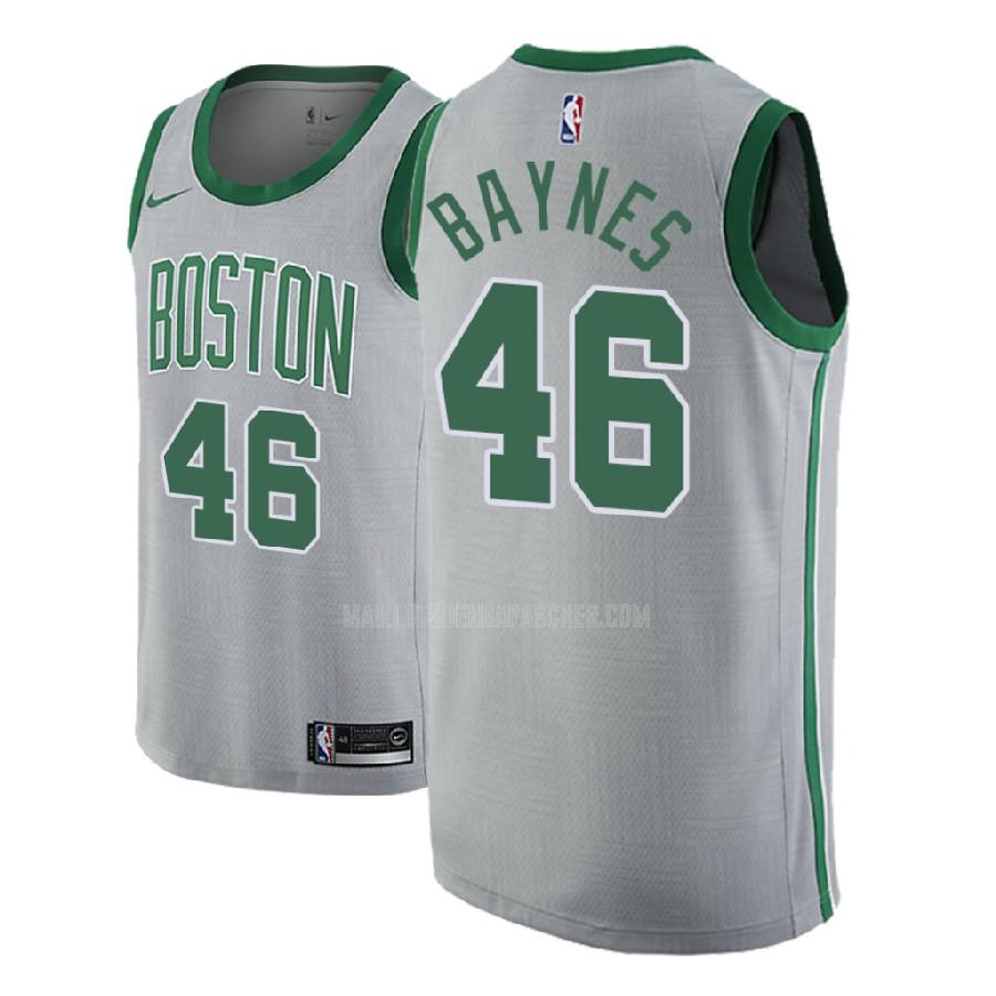 maillot nba homme de boston celtics aron baynes 46 gris city edition 2017-18