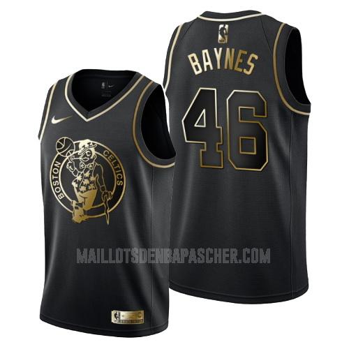 maillot nba homme de boston celtics aron baynes 46 noir or version