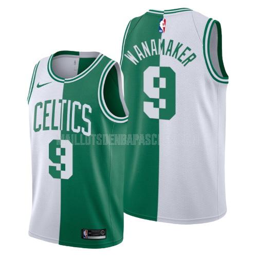 maillot nba homme de boston celtics brad wanamaker 9 blanc vert divisé