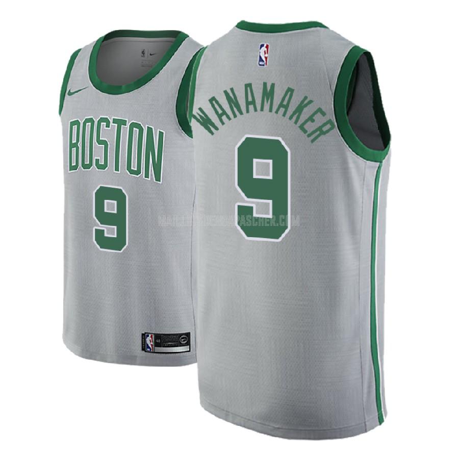 maillot nba homme de boston celtics brad wanamaker 9 gris city edition 2018-19