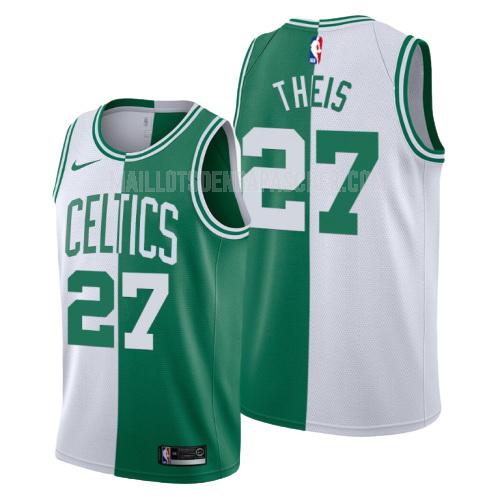 maillot nba homme de boston celtics daniel theis 27 blanc vert divisé