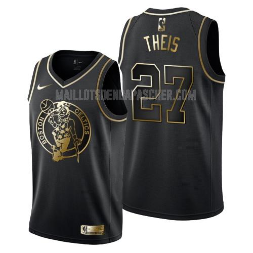 maillot nba homme de boston celtics daniel theis 27 noir or version