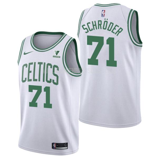 maillot nba homme de boston celtics dennis schroder 71 blanc association edition