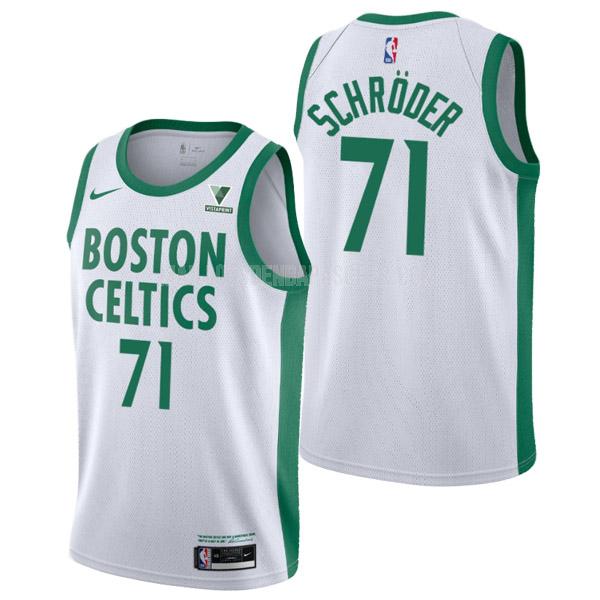 maillot nba homme de boston celtics dennis schroder 71 blanc city edition