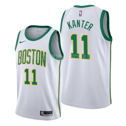 maillot nba homme de boston celtics enes kanter 11 blanc city edition