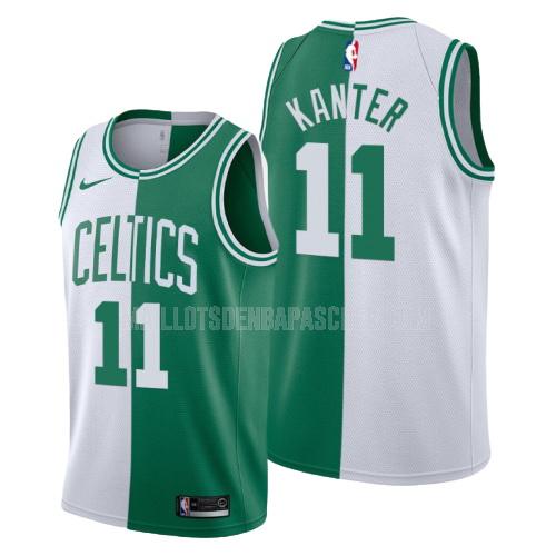 maillot nba homme de boston celtics enes kanter 11 blanc vert divisé