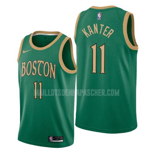 maillot nba homme de boston celtics enes kanter 11 vert city edition 2019-20