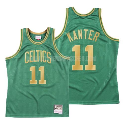 maillot nba homme de boston celtics enes kanter 11 vert throwback 2020