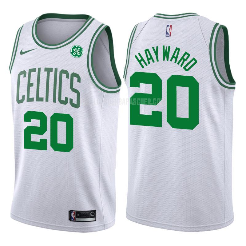 maillot nba homme de boston celtics gordon hayward 20 blanc association 2017-18