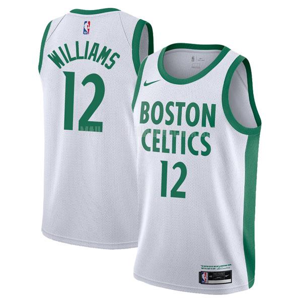 maillot nba homme de boston celtics grant williams 12 blanc city edition 2020-21