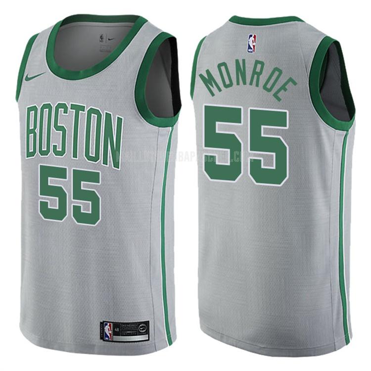 maillot nba homme de boston celtics greg monroe 55 gris city edition